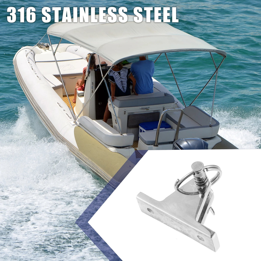 4pcs 316 Stainless Steel Deck Hinge with Pin and Ring B8571