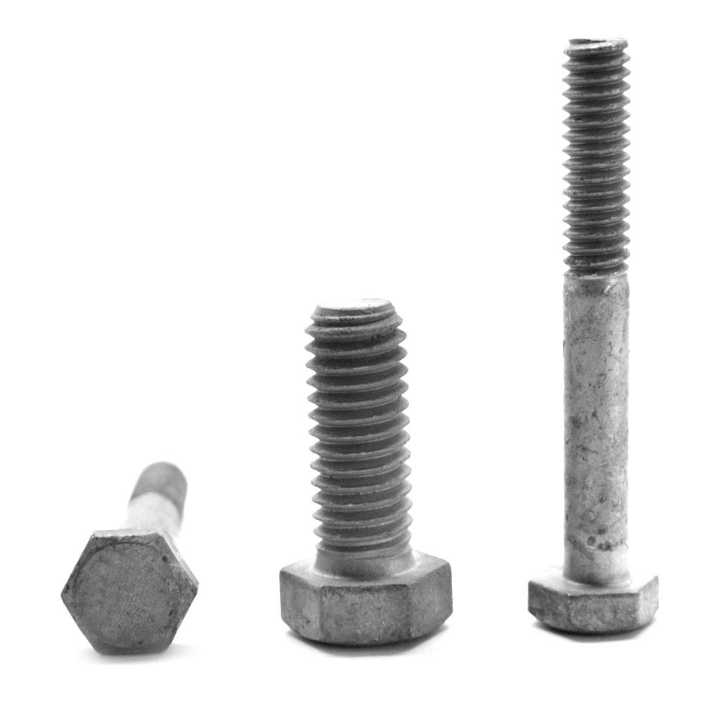 3/8x22-16 x 1 3/4x22 Coarse Thread Hex Bolt Low Carbon Steel Hot Dip Galvanized Pk 800 M31118