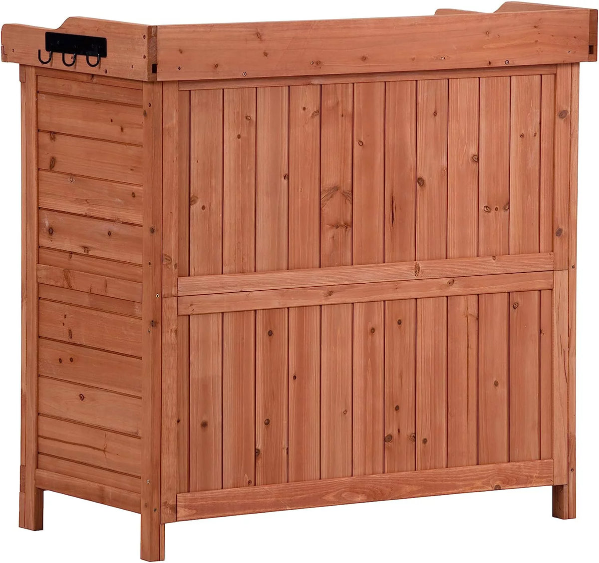 Waterproof Wooden Outdoor Storage Shed with Floor and Shelves L551