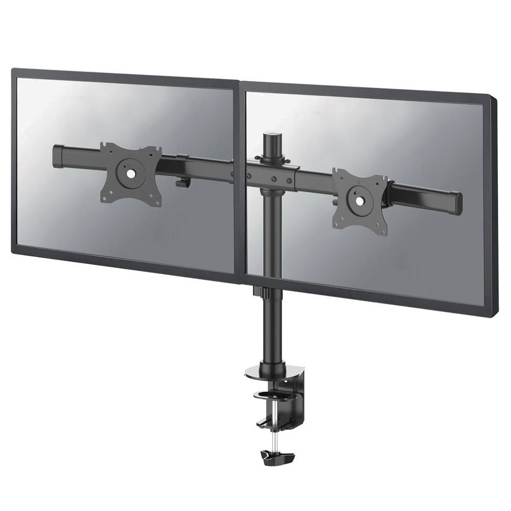 Dual Desk Mount for Two 10-27" Monitor Screens Black G181