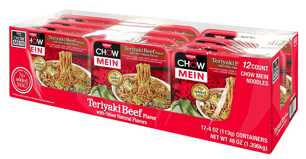 4.0 Ounce Pack of 12 Teriyaki Beef Chow Mein E563