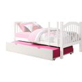 White Twin Trundle with Pull Down Bed J321464
