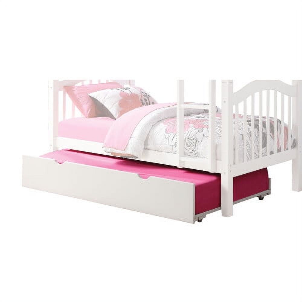 White Twin Trundle with Pull Down Bed J321464