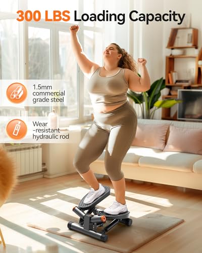 Twist Stepper with Resistance Bands and LCD Monitor Gray C43979
