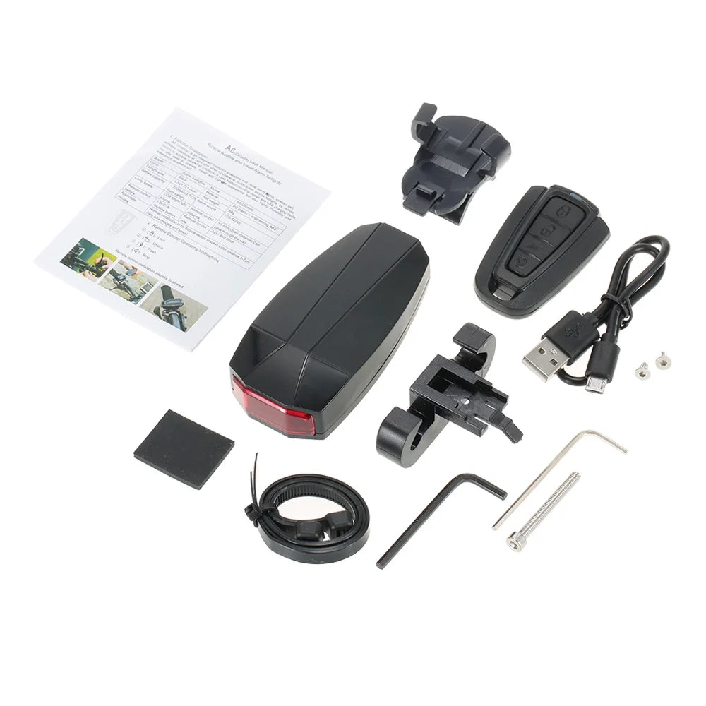 Bike Taillight with Wireless Remote USB Cable F295903