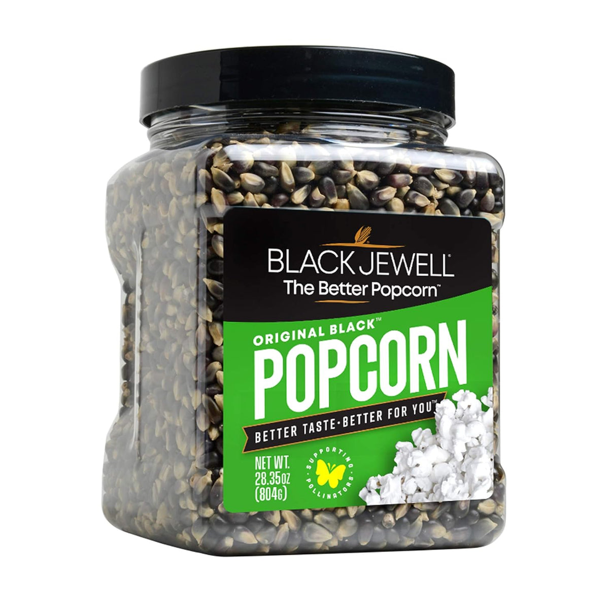Black Gourmet Popcorn Kernels, 28.35 oz G875452