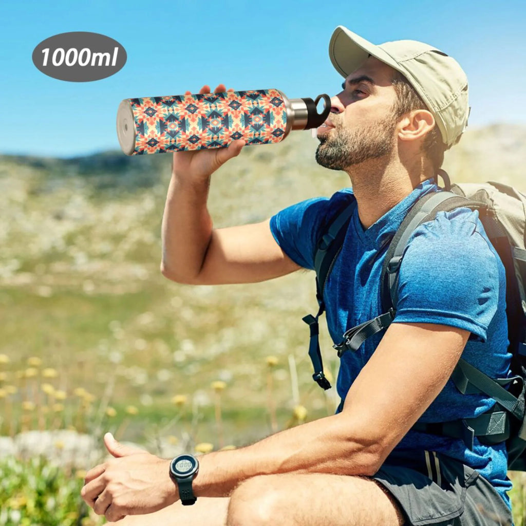 20 oz Insulated Stainless Steel Water Bottle with Straw Lid U4768