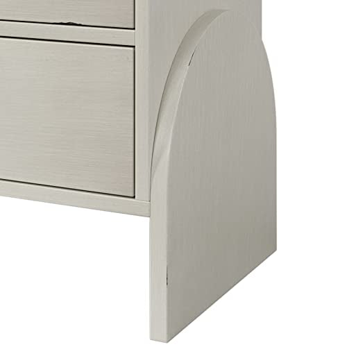 Antique White Rubber Wood Double Dresser R18915