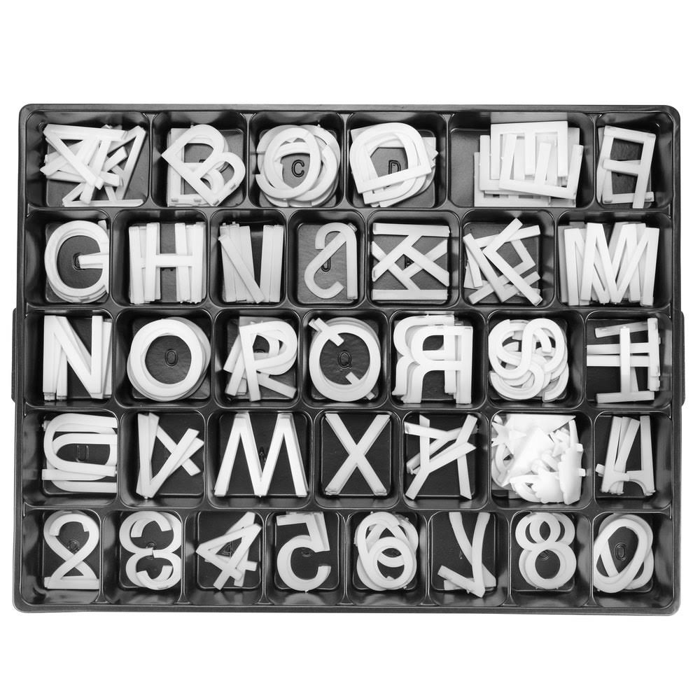 White Helvetica Letters W142