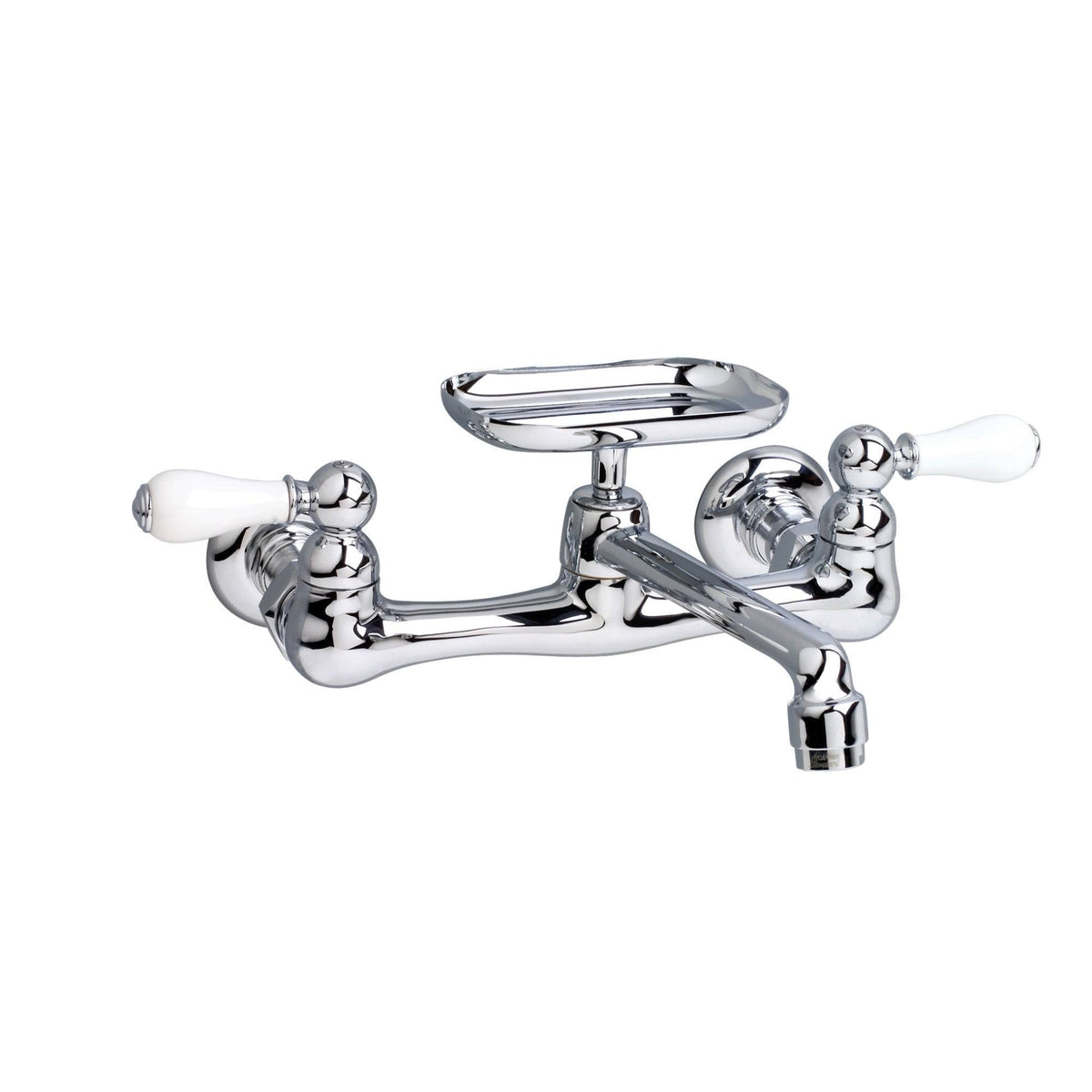 Polished Chrome Wall Mount Kitchen Faucet I290678