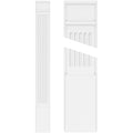 Fluted PVC Pilaster with Decorative Capital & Base (Pair) A5116