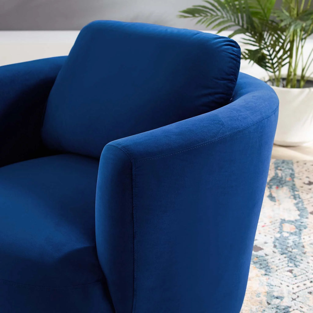 Blue Velvet Accent Chair C369