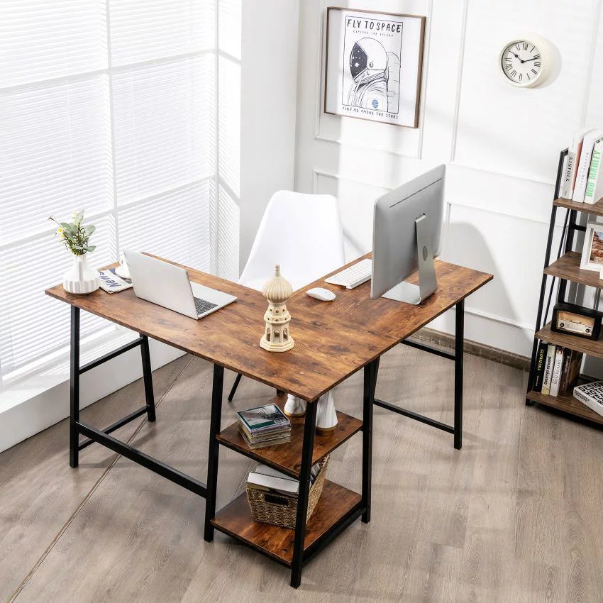 Rustic Home Office Corner Desk M40281