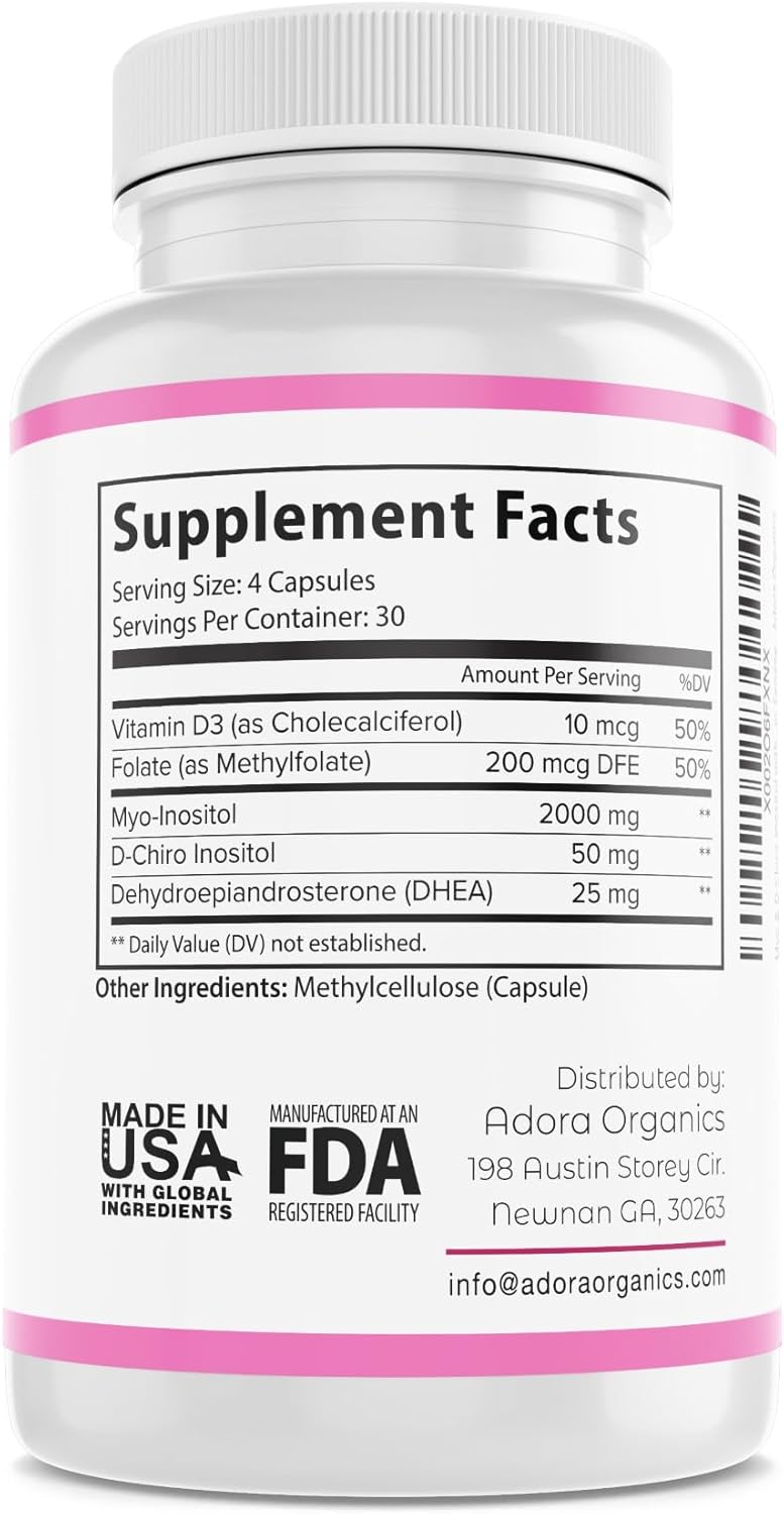2050mg per Serving 120 Capsules Inositol Supplement H3928