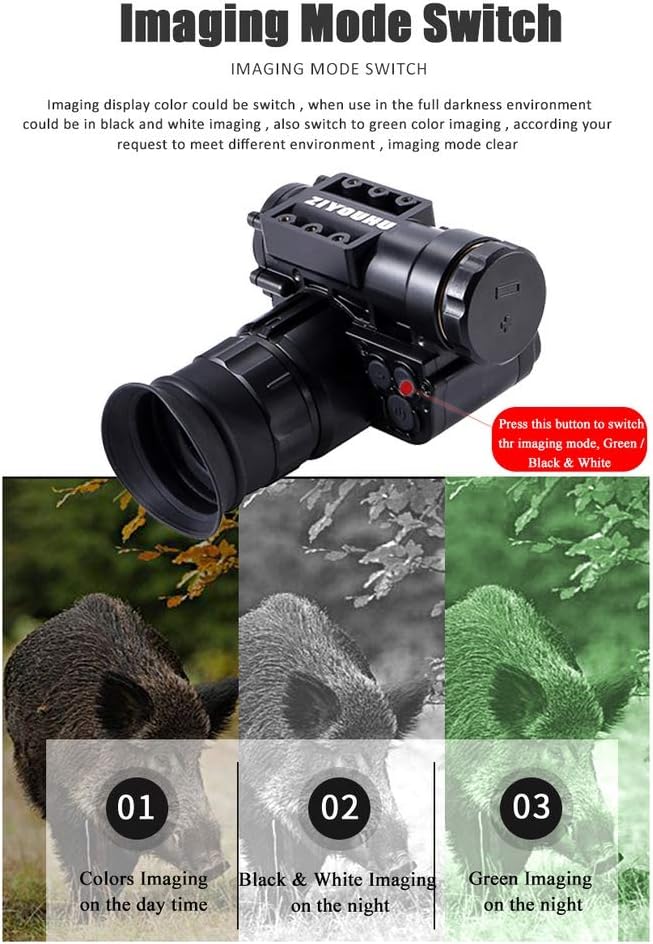 Night Vision Monocular with Helmet Mount, Infrared Camcorder L421662