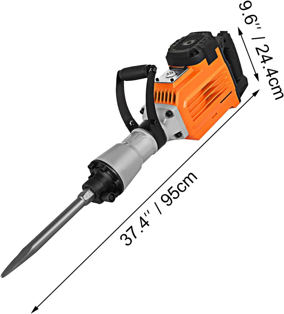 2200W Electric Demolition Hammer Concrete Breaker with Flat Chisel Bull Point Chisel N168