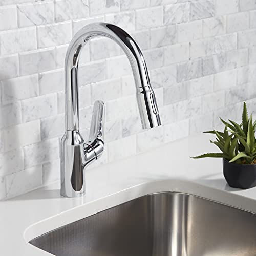 Black High Arc Kitchen Faucet with Pull Down Sprayer J438602