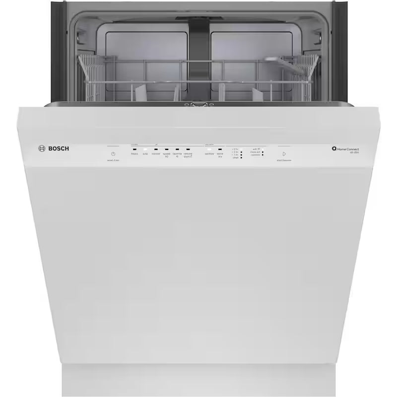 White Front Control Tall Tub Dishwasher with Stainless Steel Tub A381