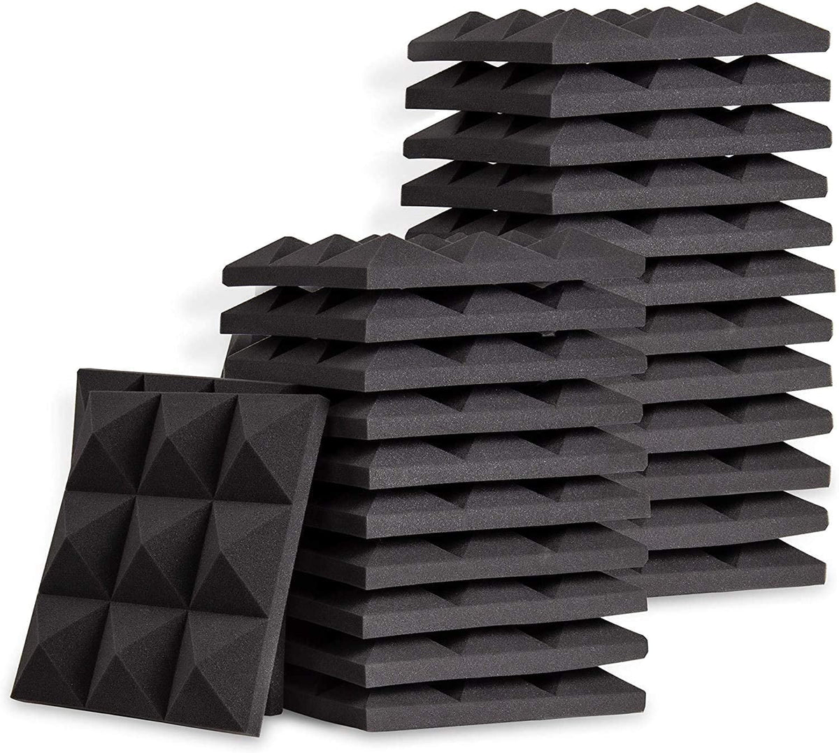 Black 12 Pack Acoustic Foam Panels D687682
