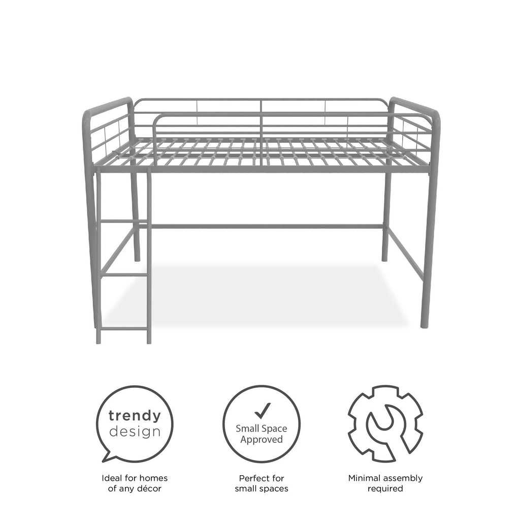 Black Full Metal Loft Bed M524197