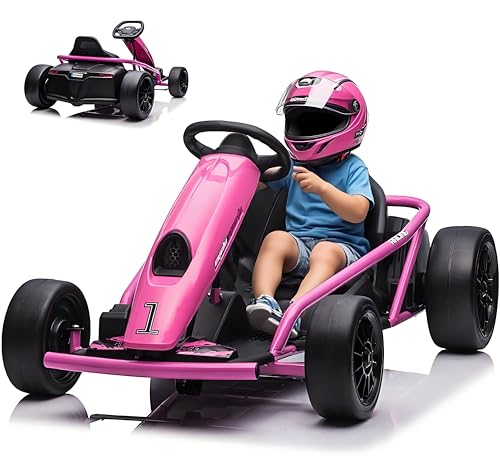 Electric Go Kart, 24V 2 x 300W 8MPH Drift Karts with Seat Belt A6051