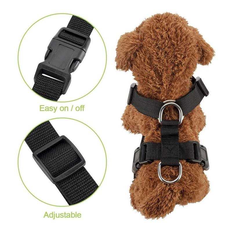 Dog Car Harness Seat Belt Set Adjustable Mesh Breathable C9791