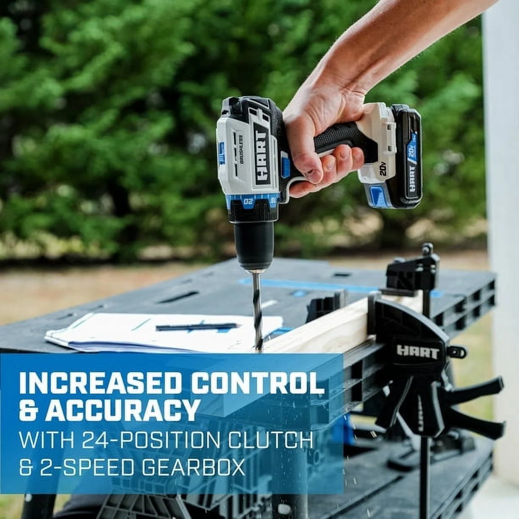 20-Volt Cordless Brushless 1/2-inch Drill/Driver Kit with 2Ah Lithium-Ion Battery N2657