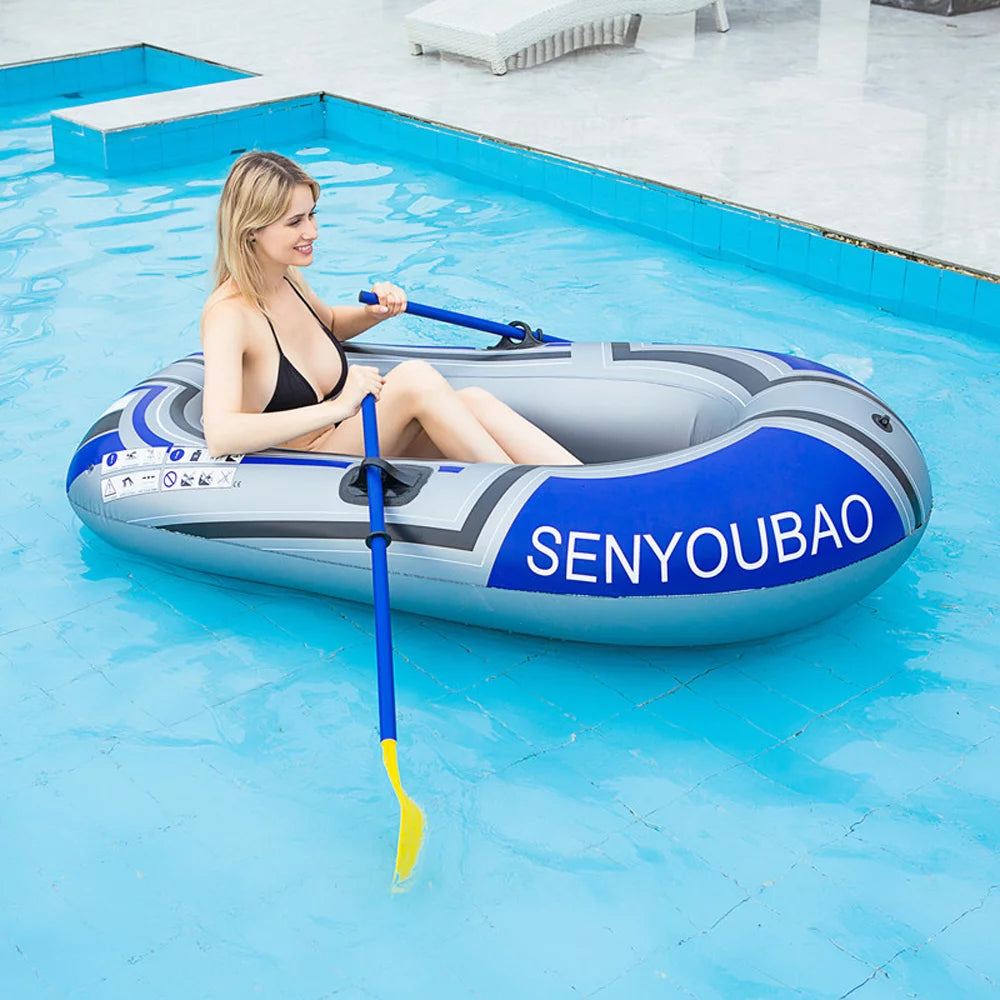 PVC 1-Person Inflatable Boat Set with Paddle and Air Pump E99799