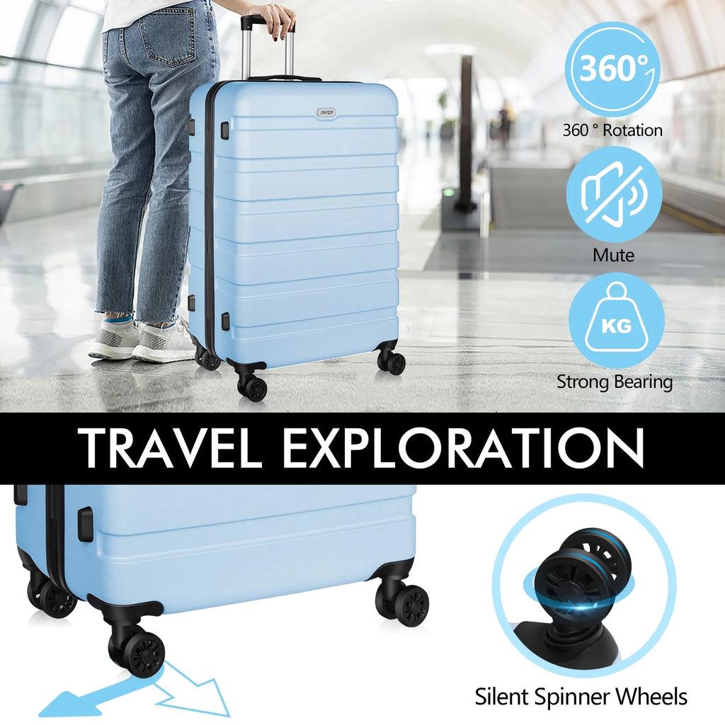 3PCS Lightweight Hardside Luggage Set with TSA Lock X61683