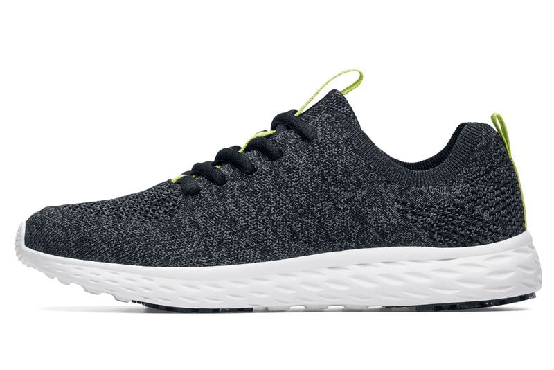 Black/Grey Slip Resistant Water Resistant Work Shoes U49841