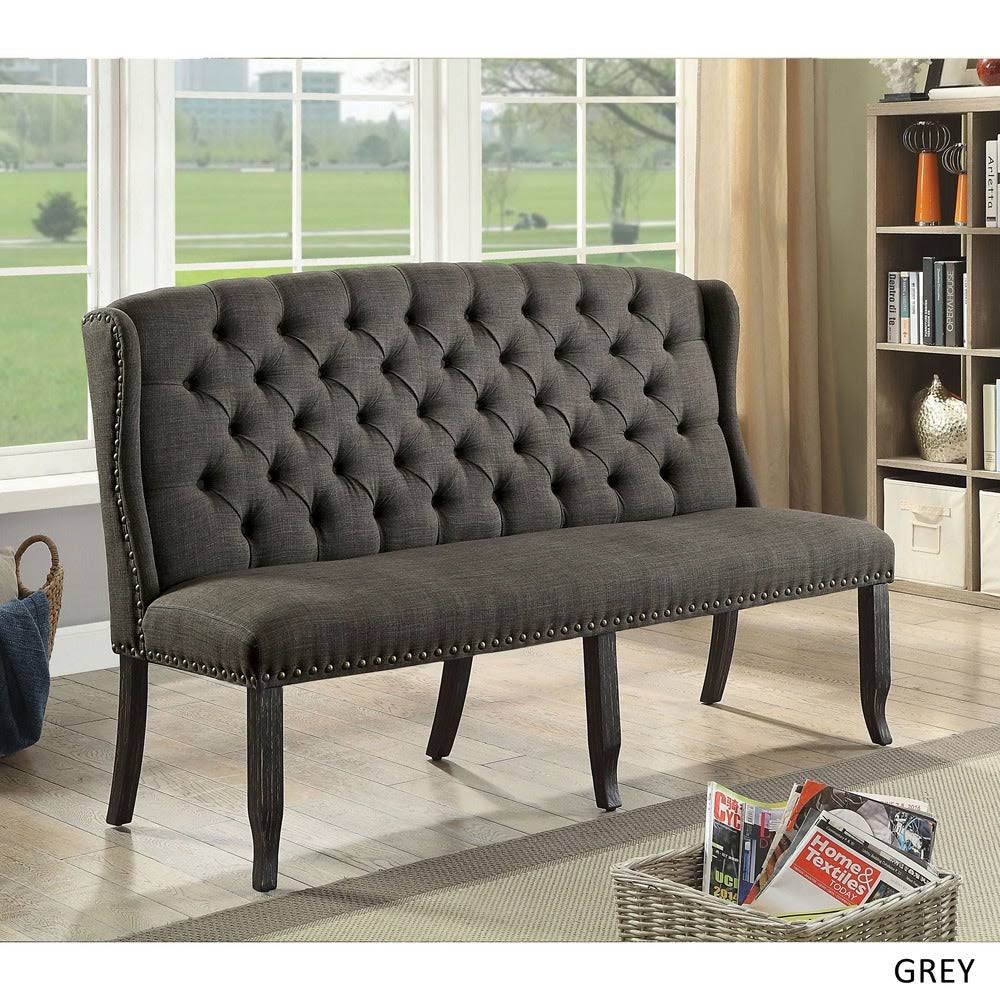 Dark Blue Linen Upholstered Loveseat W56565