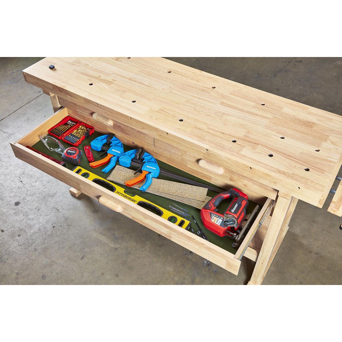 60 in. 3-Drawer Hardwood Workbench Z520