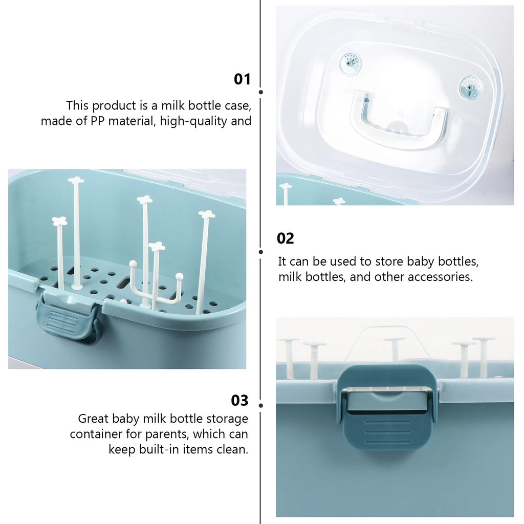 Milk Bottle Case Baby Bottle Drying Rack Box Baby Supplies Container J508