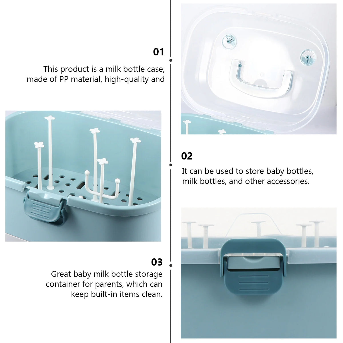 Milk Bottle Case Baby Bottle Drying Rack Box Baby Supplies Container J508