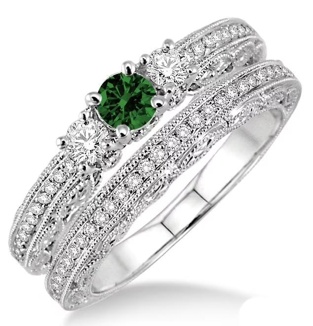 2.5 Carat 6mm Round Cut Diamond Moissanite Engagement Ring on 10k White Gold H2969