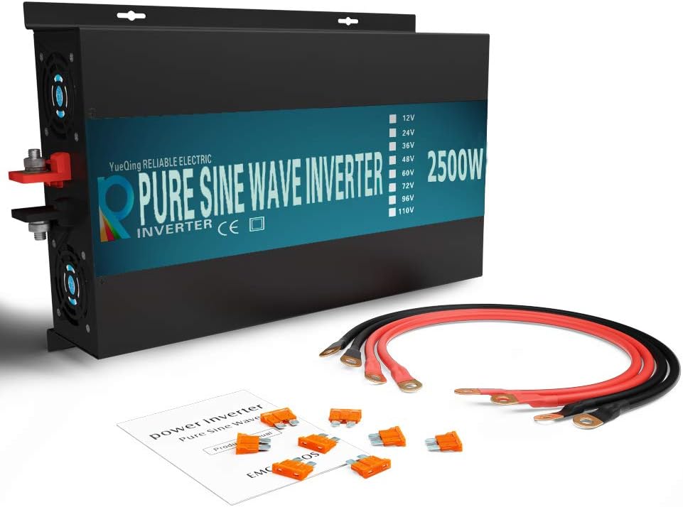 2500W Pure Sine Wave Power Inverter 24V DC to 120V AC Q949104