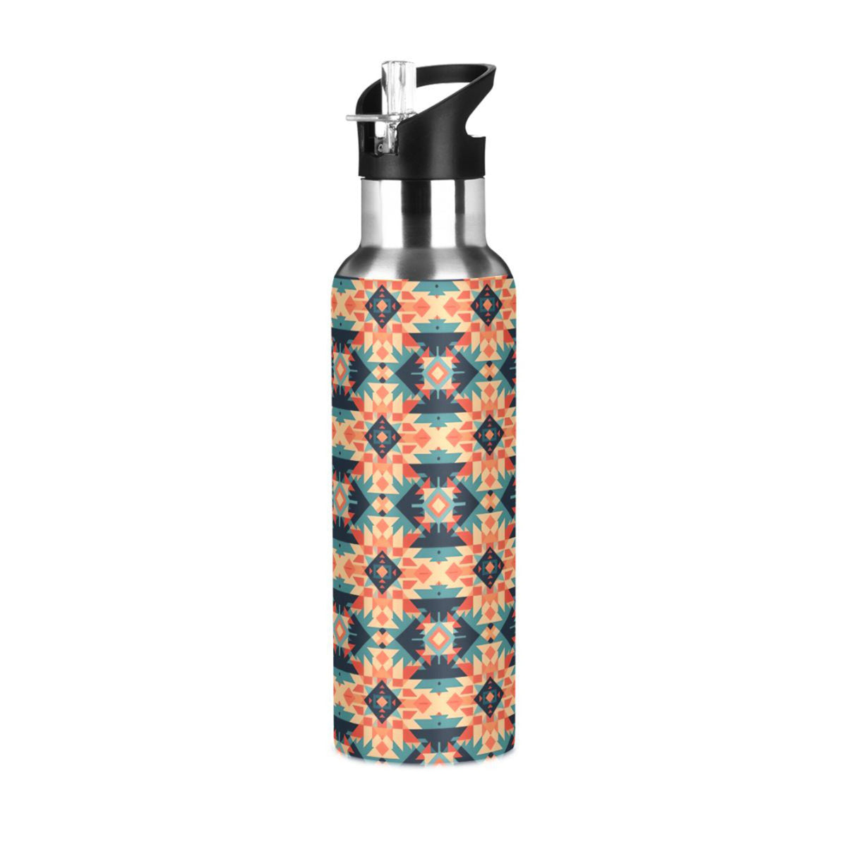 20 oz Insulated Stainless Steel Water Bottle with Straw Lid U4768
