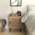 Woven Fronts Nightstand with 2 Drawers A45042