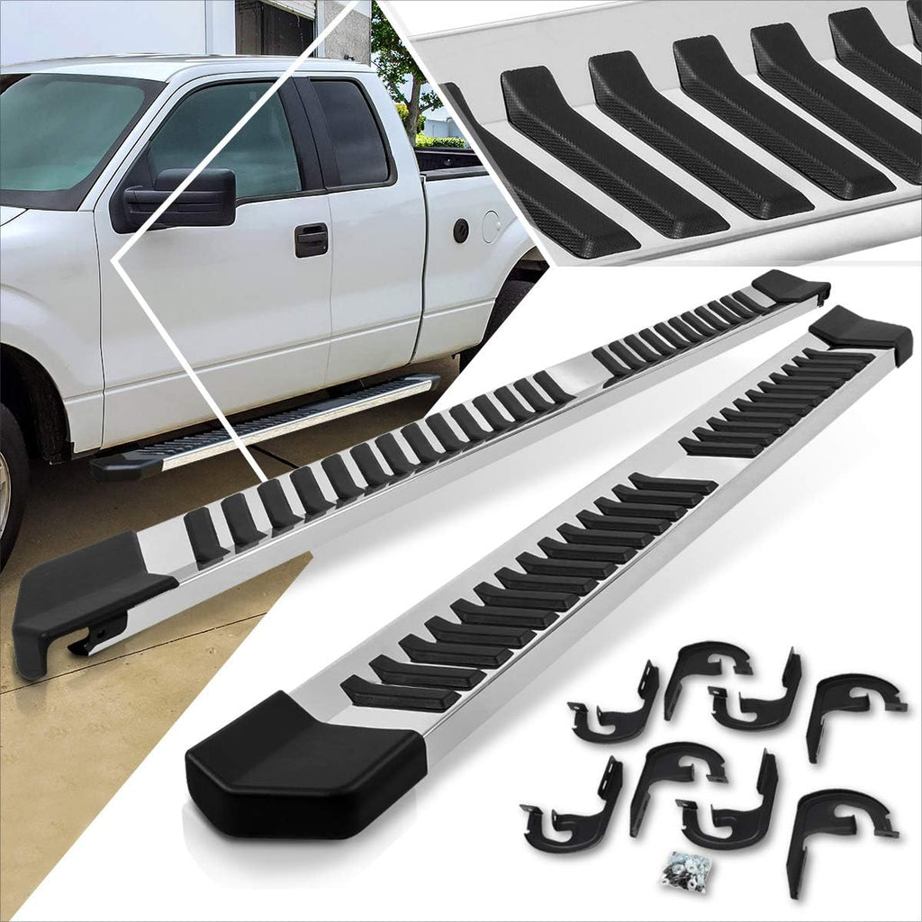 Black Stainless Running Boards Side Steps Nerf Bars F809776
