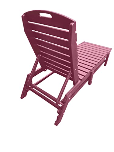 Teal Folding HDPE Recycled Poly Pool Chaise Lounge C4383