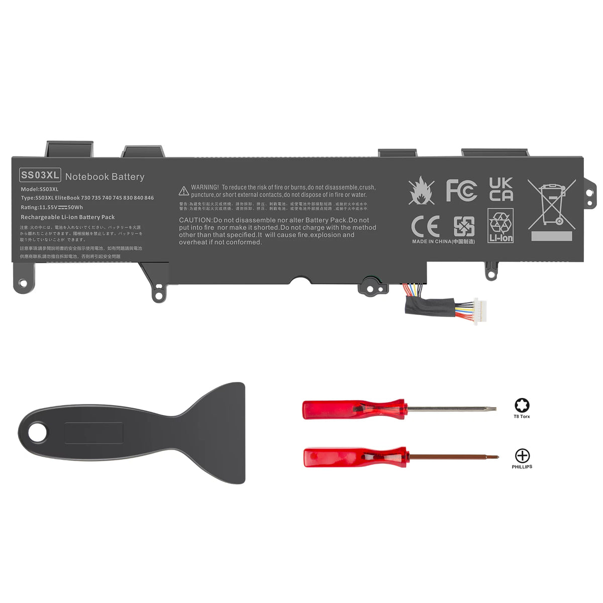 Battery for Hp EliteBook 735 740 745 830 836 840 U554351