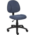 Blue Fabric Task Chair Without Arms E808