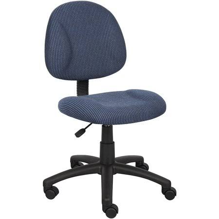 Blue Fabric Task Chair Without Arms E808