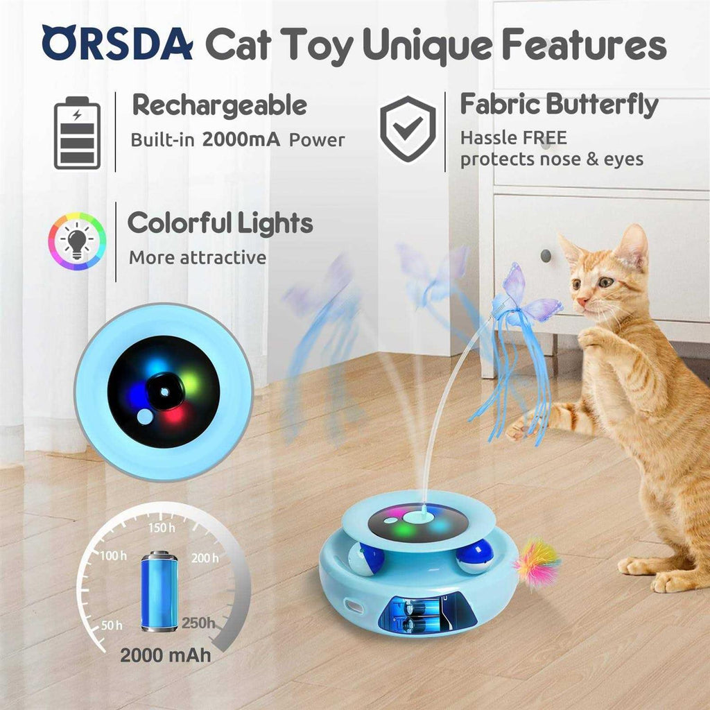 3-in-1 Rechargeable Interactive Cat Toys H477512