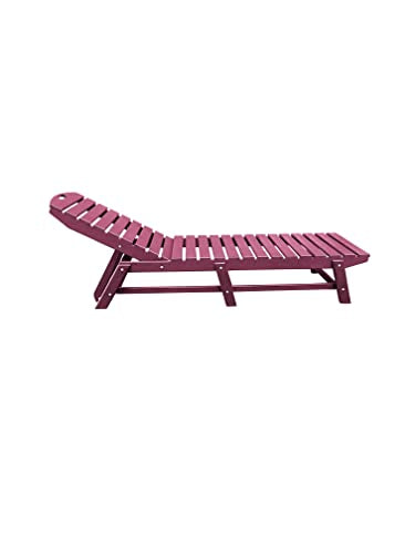 Teal Folding HDPE Recycled Poly Pool Chaise Lounge C4383