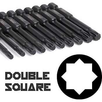 8 Point Star Bit Set 2 Square Drive Torx Bits G1671