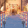 2PK 12 PCS 15FT Solar Candy Cane Lights J4079