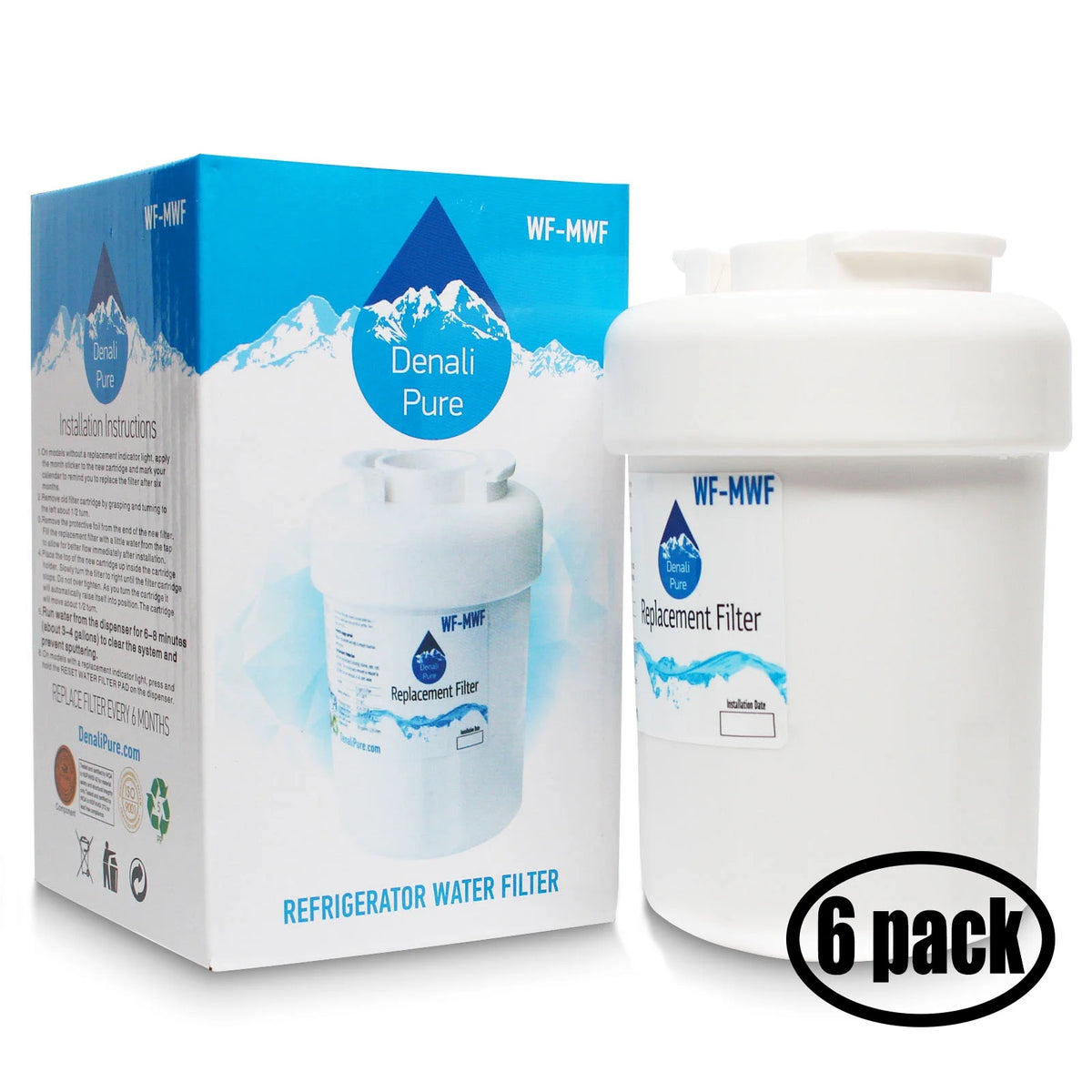 6-Pack Refrigerator Water Filter Z336