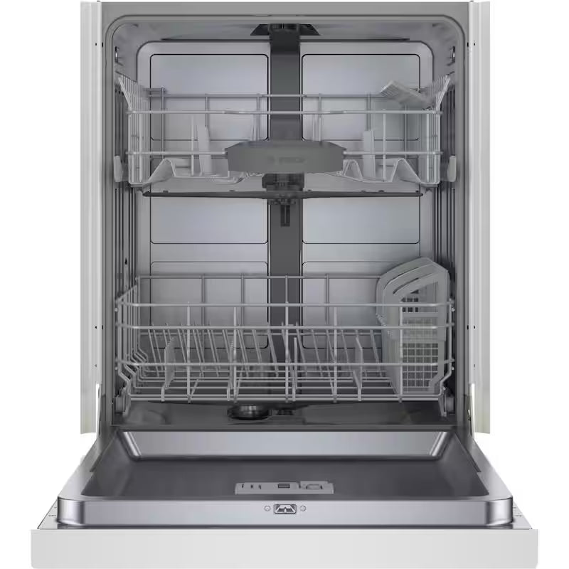 White Front Control Tall Tub Dishwasher with Stainless Steel Tub A381