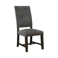 21 Inch Gray Vegan Faux Leather Dining Chair Set of 2 B637
